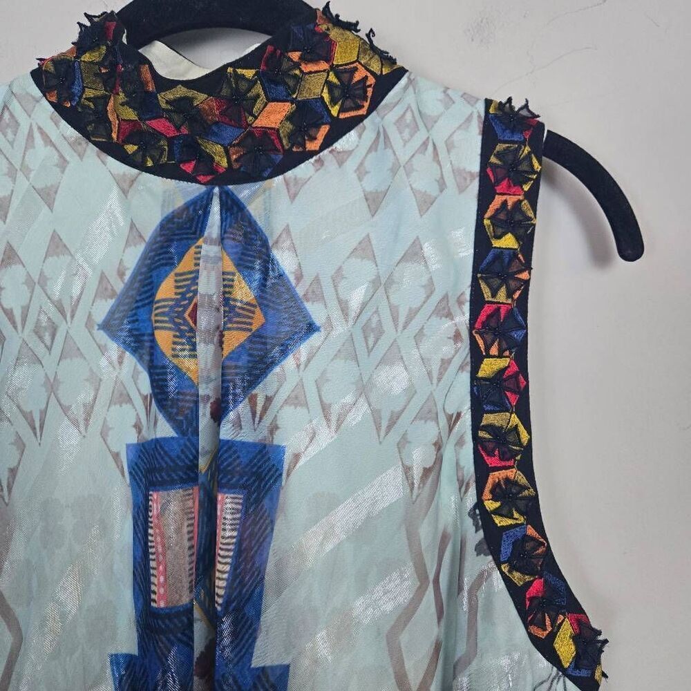 Bhanuni Jyoti Womens Embroidered Maxi Dress Size S Multicolor Flowy Boho Hippie - Picture 3 of 9